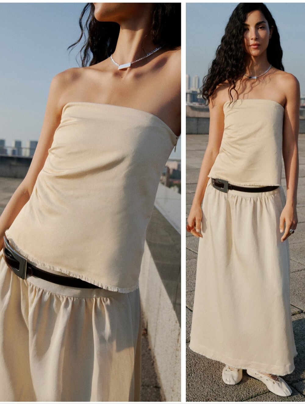 MANGO TOP/Skirt Set